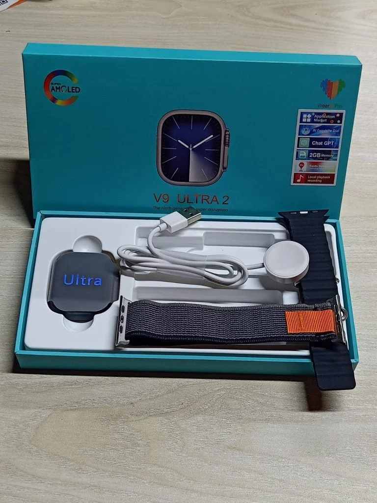 V9 Ultra 2 Smartwatch  Black Color