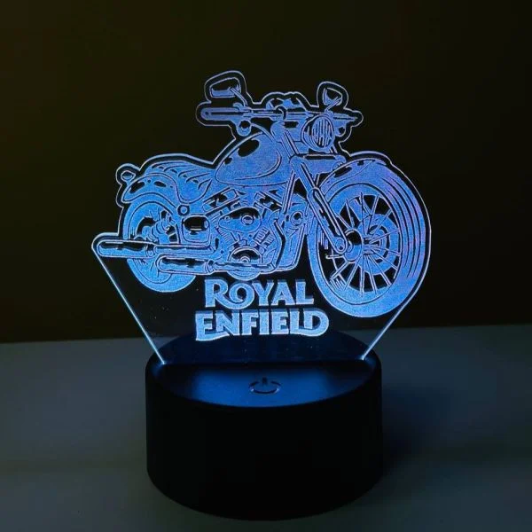 GearUP Acrylic Multicolor Night Lamp ( Royal Enfeild )