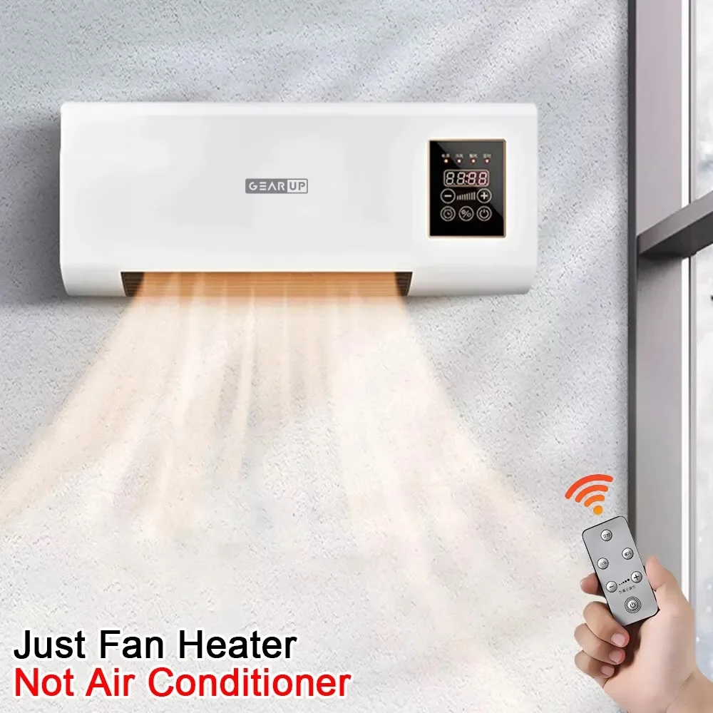 GearUP Room Heater - Remote Controlled AC Style 1800 Watts, Wall or Table Mount
