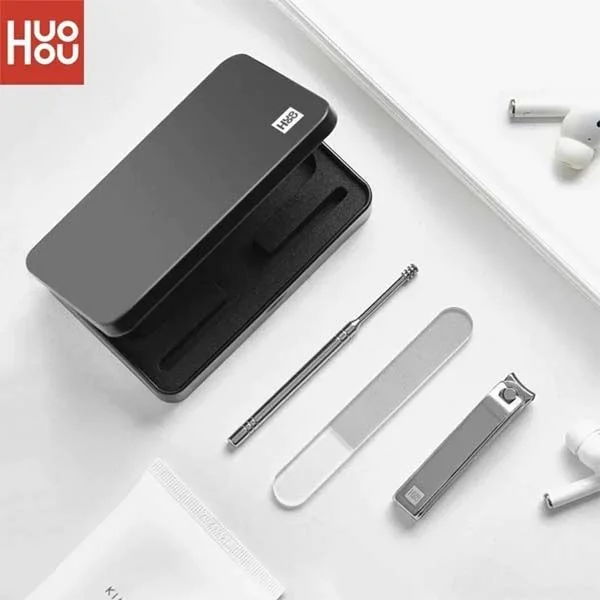 Huohou No Splash Nail Clippers Set with Metal Box