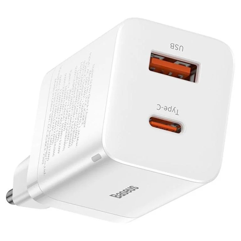 Baseus Super Si Pro Quick Charger 30W (C+U) ? White Color