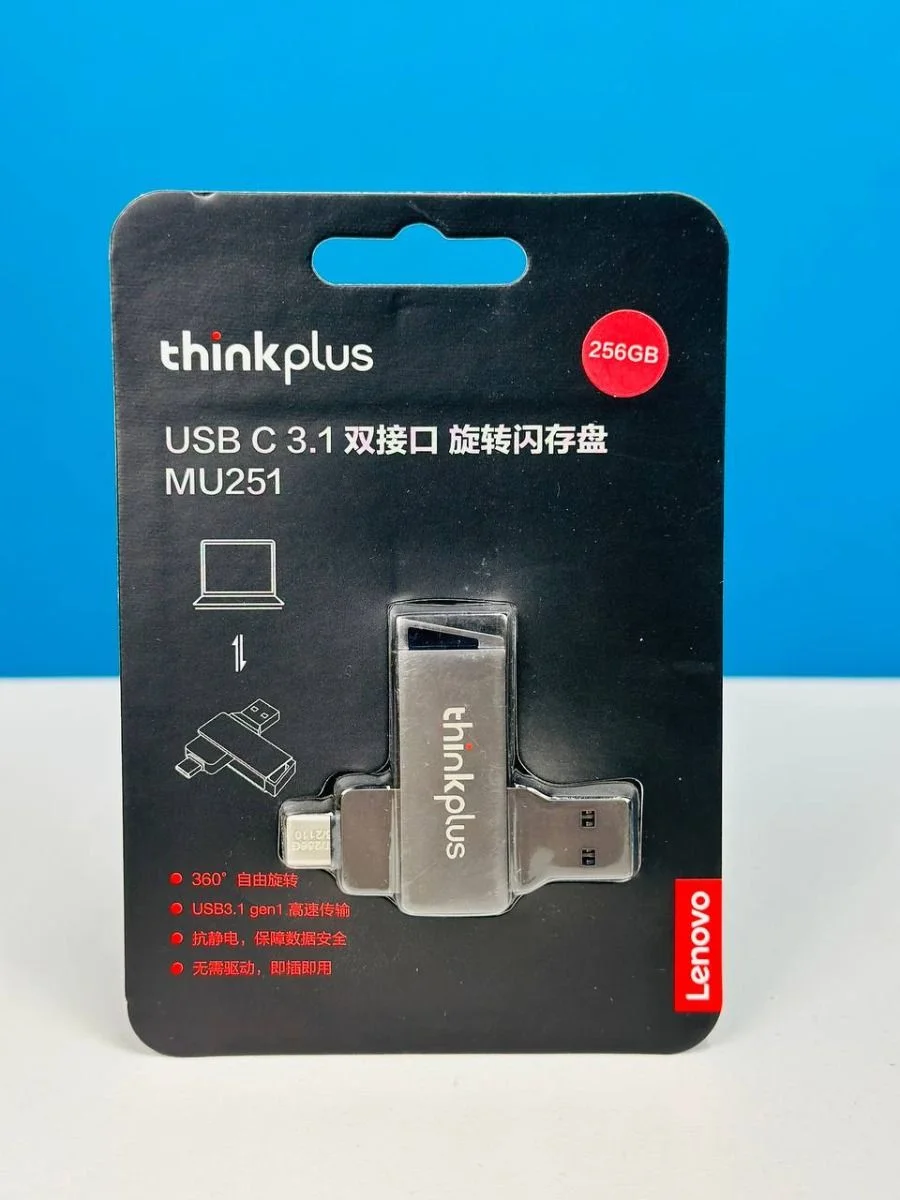 Lenovo thinkplus MU251 USB 3.1 & type-c Dual-port 256USB flash drive