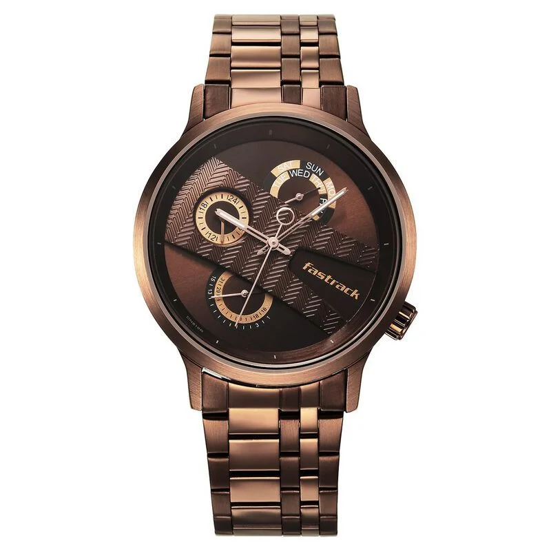  Fastrack Exuberant Quartz Multifunction Men's Watch - NS3301QM01