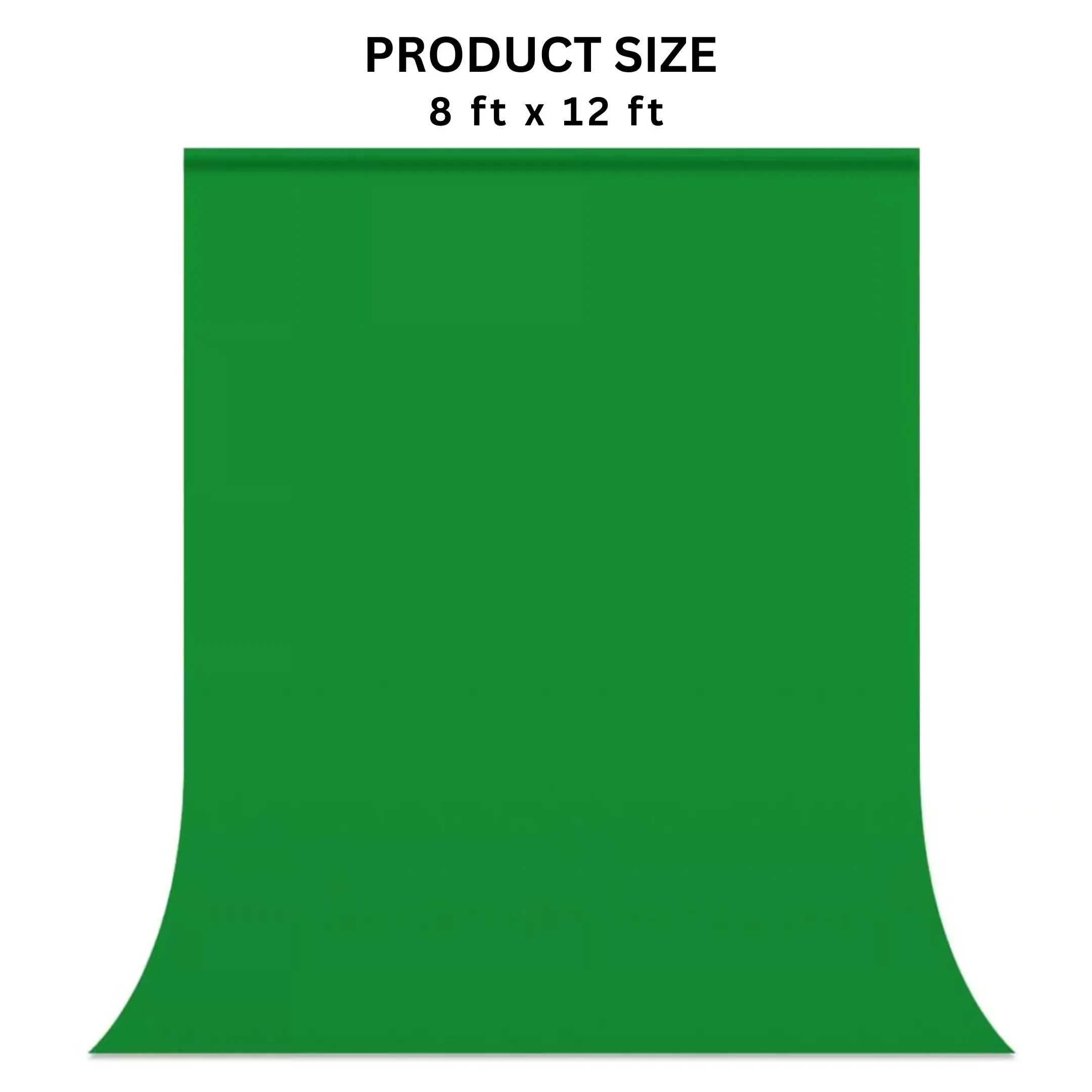 Green Screen Backdrop for Video & Photo Studio(8 ft x 12 ft) – 100% Muslin Cotton