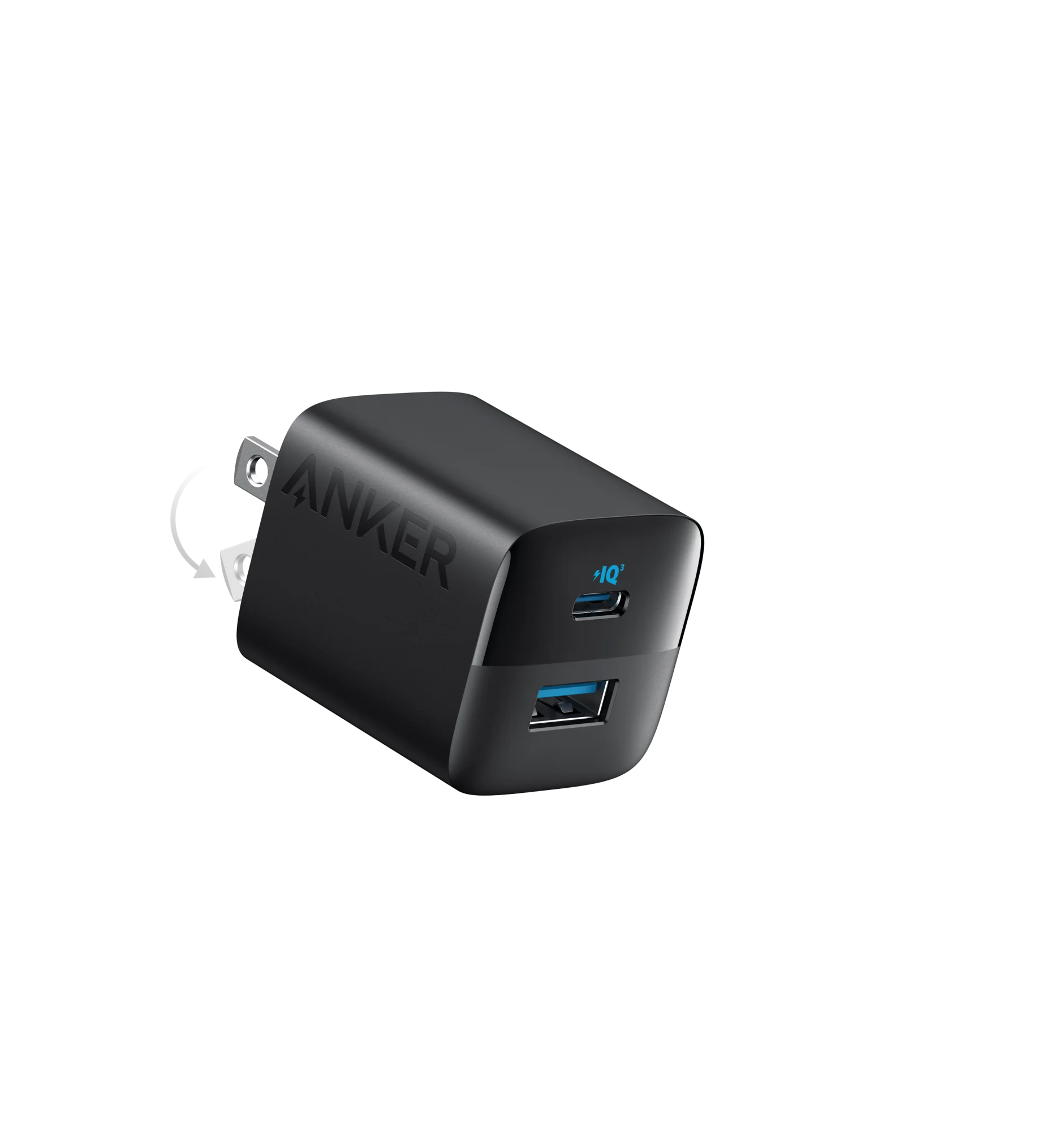 Anker 323 33W Dual Port Foldable Wall Charger-A2331121-Black