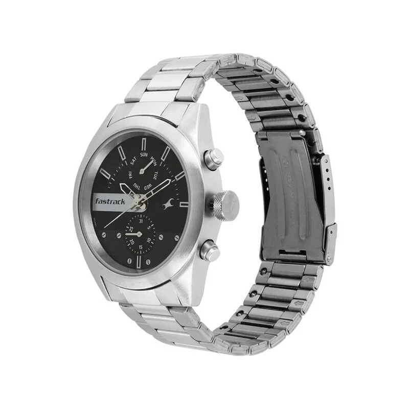 Fastrack Grey Dial Metal Strap Watch - 3165SM01