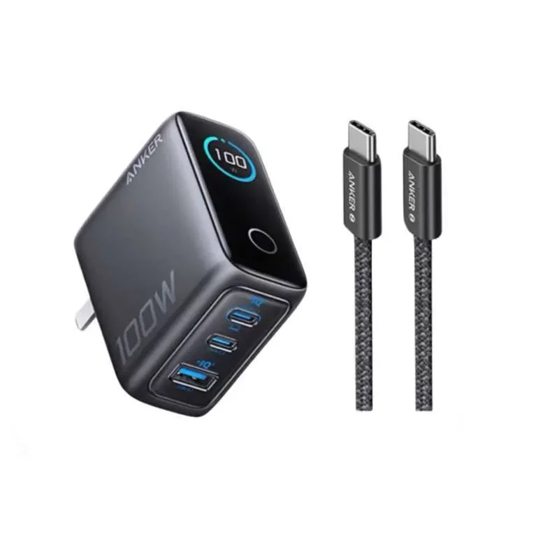 Anker 100W Smart Display Fast Charger Lite (B121B) - Chinese Version, Black Color