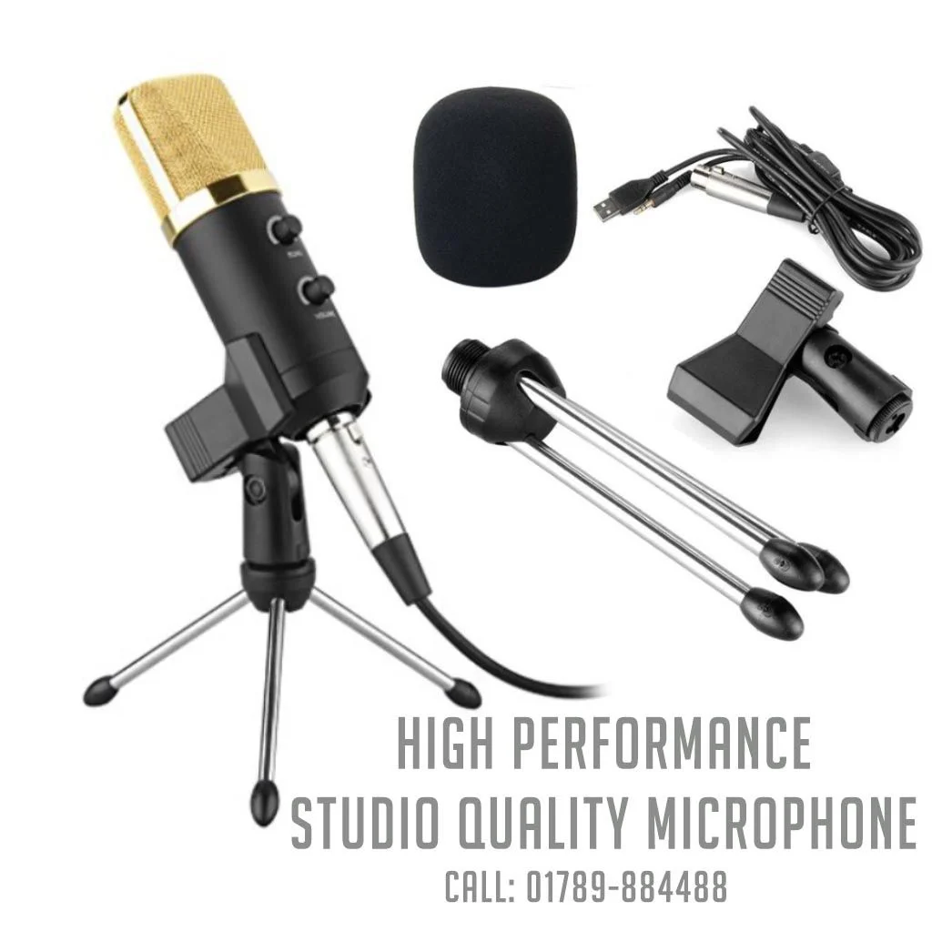 BM-100FX USB Powered Condenser Studio Recording Microphone with Noise Cancel and Echo Effect