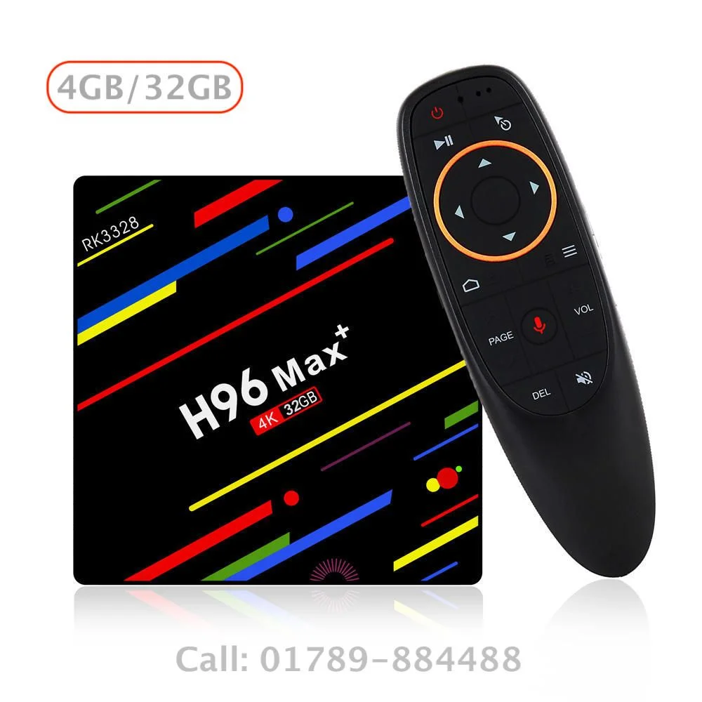 Android TV Box- H96 Max Plus 4GB RAM 32GB ROM Android 8.1 USB3.0 Support HD Netflix 4K Youtube