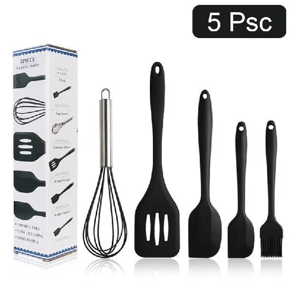 Food Grade Soft Silicone Baking Tool kitchen Utensil Non-Stick Spatula Scraper Baking Whisk Brush Cooking Utensils