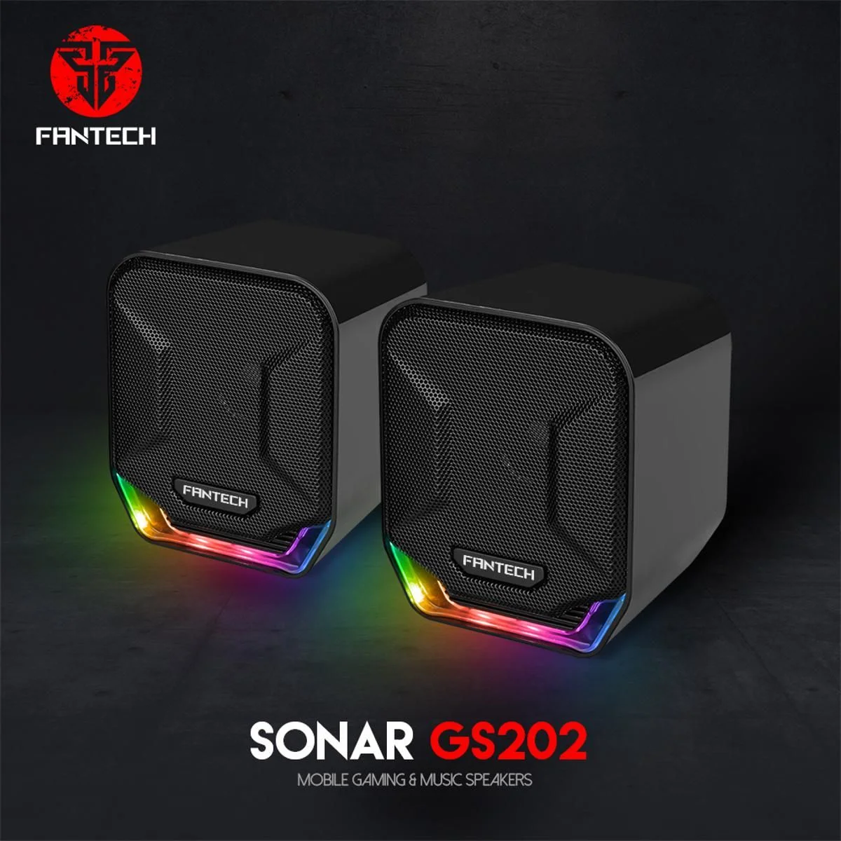 Fantech Sonar GS202 USB &amp; 3.5mm Gaming Speaker (2:0)