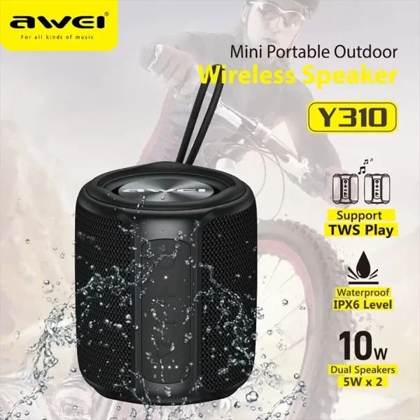 Awei Y310 TWS Wireless Bluetooth Speaker IPX6