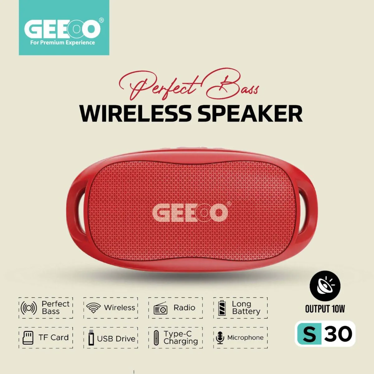 GEEOO S30 Wireless Bluetooth Speaker