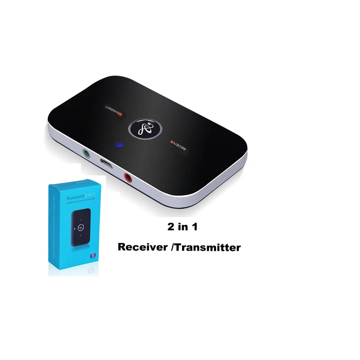 3.5mm Audio Wireless 4.1 Bluetooth Transmitter Receiver 2 in 1 Adapter 
