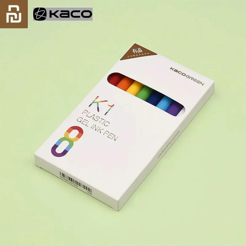 Youpin KACOGREEN K1 Plastic Gel Ink Pen 8pcs/pack 0.5MM