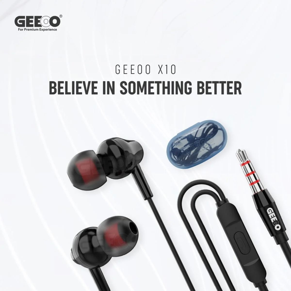 Geeoo X10 3.5mm In-Ear Wired Earphone