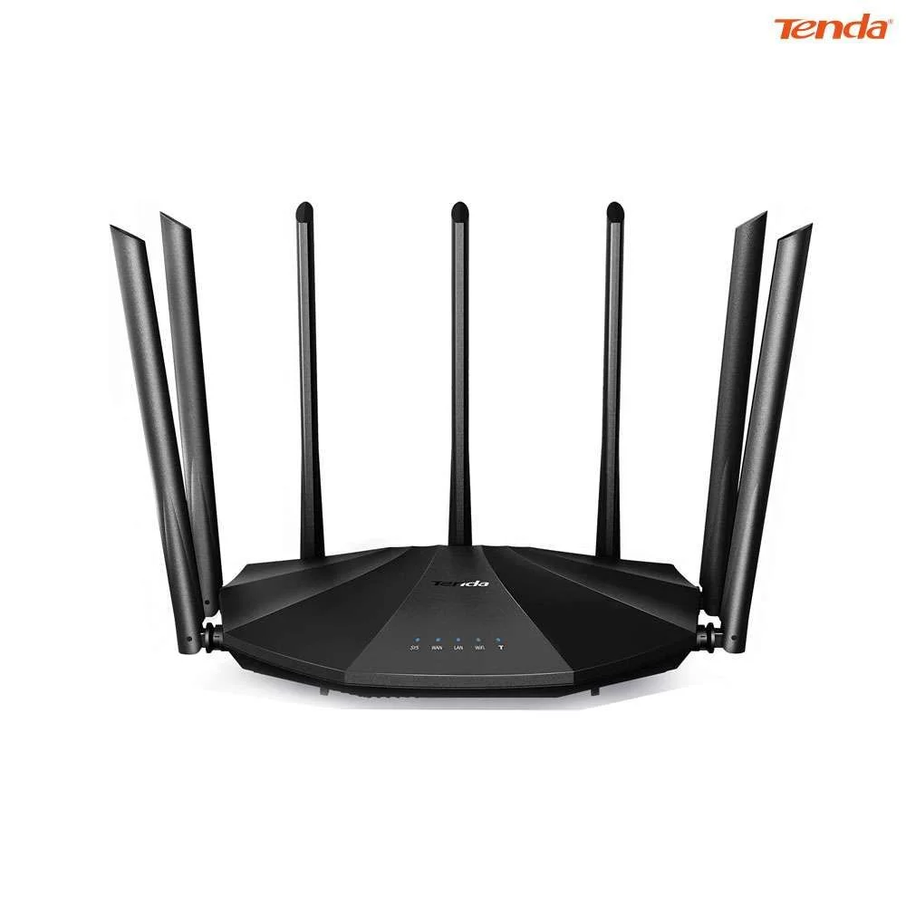 Tenda AC23 2033mbps AC2100 7 Antenna Dual Band Gigabit Wireless Router (Black)