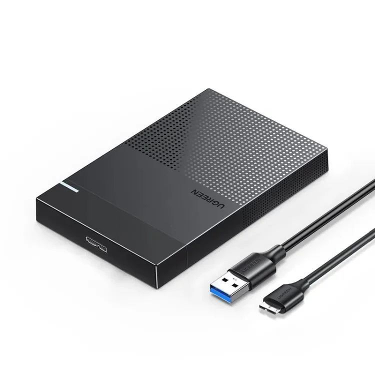 UGREEN 2.5 Inch Hard Drive Enclosure with Cable SATA to USB 3.0 7mm 9.5mm External SATA SSD HDD Case with UASP(CM471)