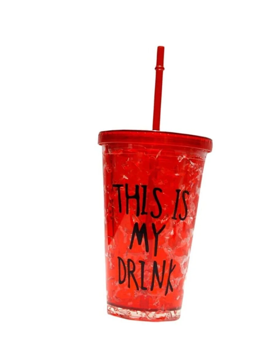 Summer Water &amp; Juice Pots With Straw 450 ml
