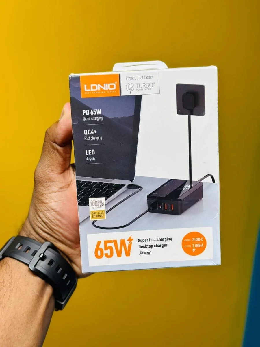 LDNIO A4808Q 65W PD Type-C And QC3.0 Super Fast Charging Desktop Mobile Charger
