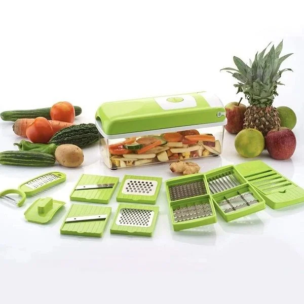 PLATINUM 16-In-1 Quicker Vegetable Chipper Slicer Grater &amp; Chopper Vegetable &amp; Fruit Grater &amp; Slicer  (1 Chopper, 16 Slicer)