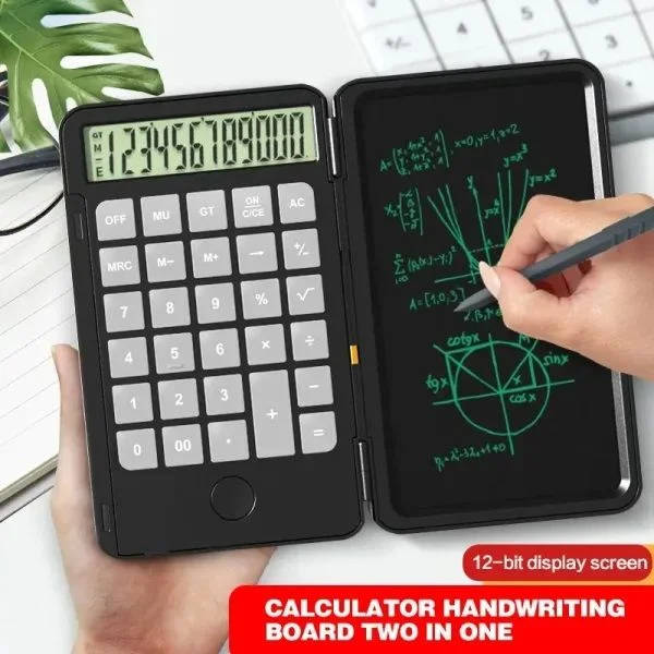 Rechargeable Desktop Calculator With Writing Tablet And Touch Pen