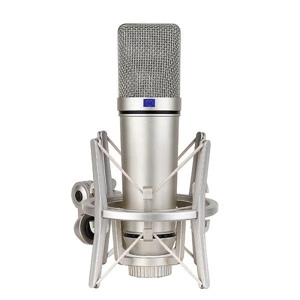 Xtuga UX87 condenser microphone, studio recording capsule, podcast, with stand