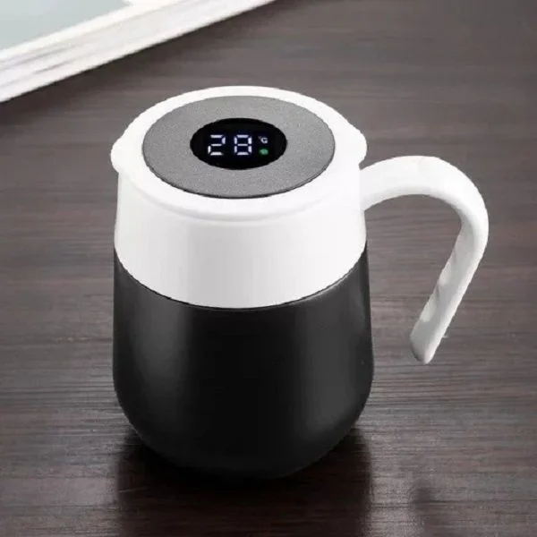 Temperature Display Coffee Mug With Handle ? Black Color