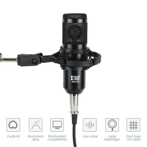 XTUGA BM800 Professional Studio Recording Condenser Microphone