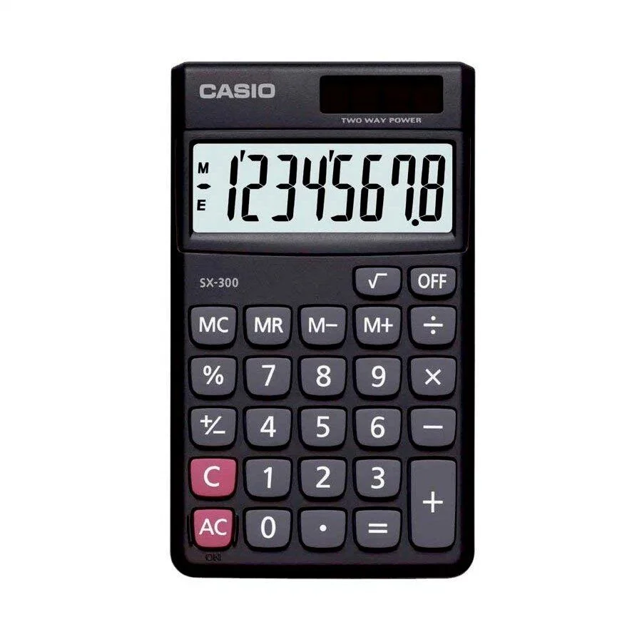 Original Casio SX-300P-W Portable Calculator