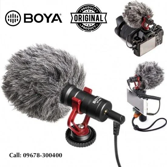 BOYA MM1 Microphone- Vlogging &amp; YouTube Video Microphone for Smartphone, PC DSLR- (BOYA BY-MM1)