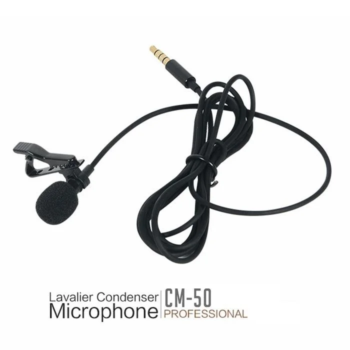 High Performance 3.5mm Lavalier mini Clip Microphone (Odio, CM-50)
