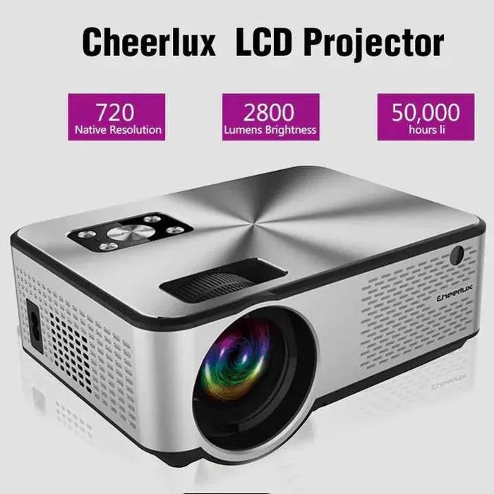 Cheerlux C9 Android &amp; WiFi Enabled LCD Projector, 2800 Lumens, 1280x720 Native Resolution