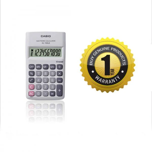 Original Casio 10 digits Portable Type Calculator (HL-100LB)