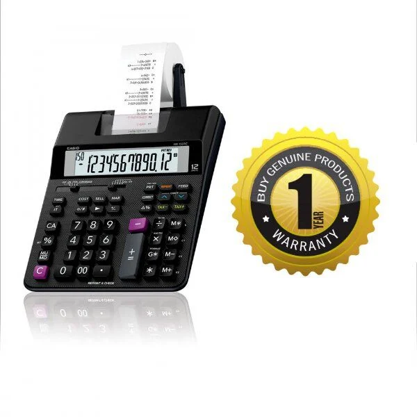 Original Casio 12 digits Compact Type Mini Printing Calculator (HR-150RC)