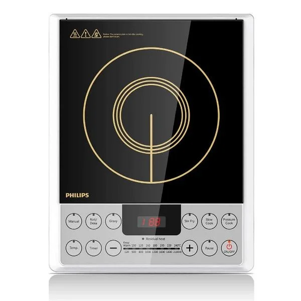Original Philips HD4929 Induction Cooker With Push Button Controls (2100W, Black)