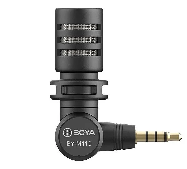 Original BOYA BY-M110 Miniature  3.5mm TRRS Condenser Microphone For Smartphone/Laptop/Tablet &amp; Others