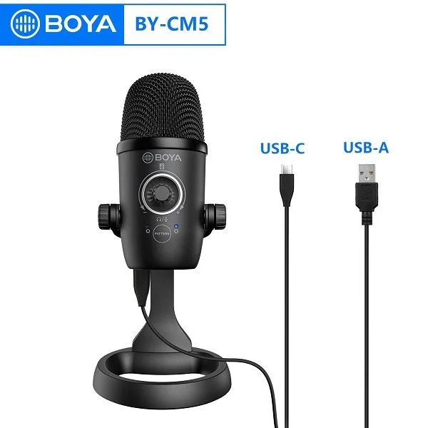 BOYA BY-CM5 USB Microphone for Recording/Streaming/Gaming Condenser Professional Microphone for PC Laptop Windows Mobile Phone