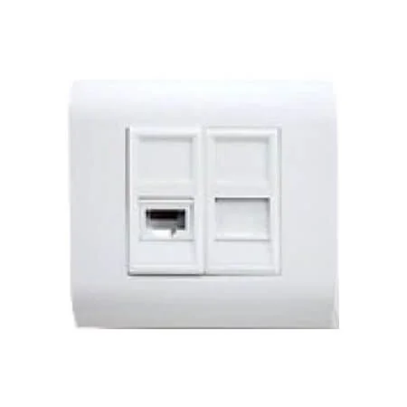 Micronet SP1162s 2 Port Wall Socket RJ45 Cat 6 With Modular & MK Box