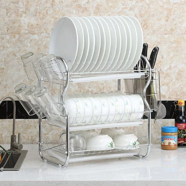 BINCA HIgh-Quality Kitchen Organizer Stainless Steel Dish Rack