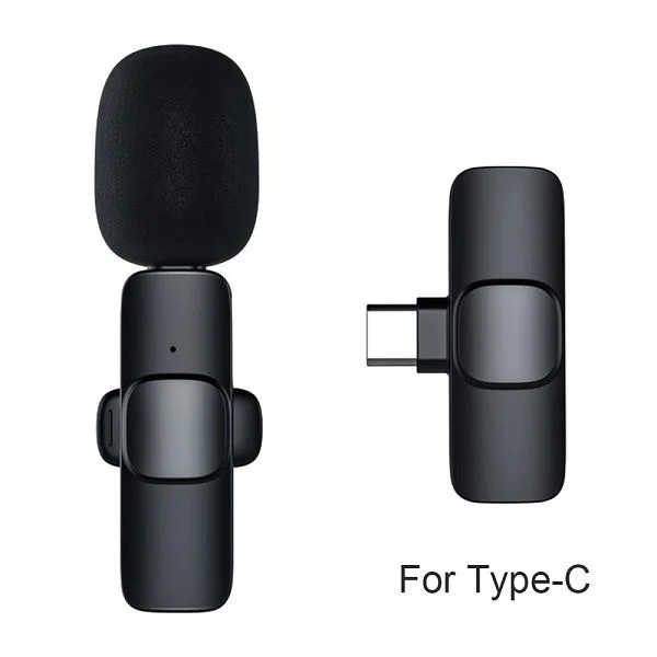 K8 Wireless Microphone for Type-C OTG Supported Smartphone for YouTube, Facebook Live Stream, TikTok Videos