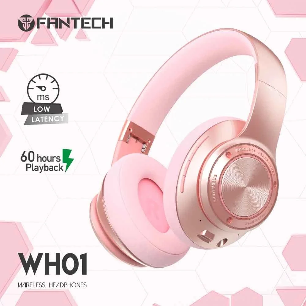 Fantech WH01 Stereo Bluetooth Wireless Gaming Headphone - Sakura &amp; Mint Edition