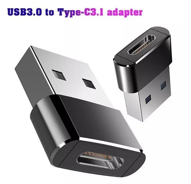USB 3.0 Type A Male to USB 3.1 Type C Female  Connector Converter Adaptor (GP-90)