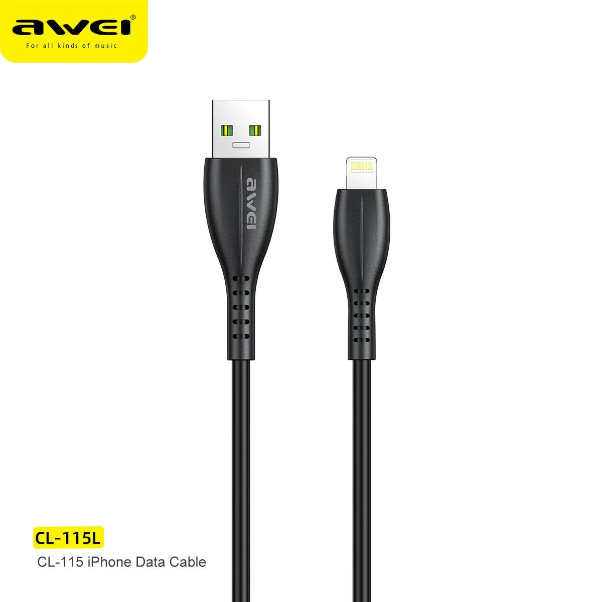 Awei CL-115L 1000mm Charging Data Cable for Lightning Device