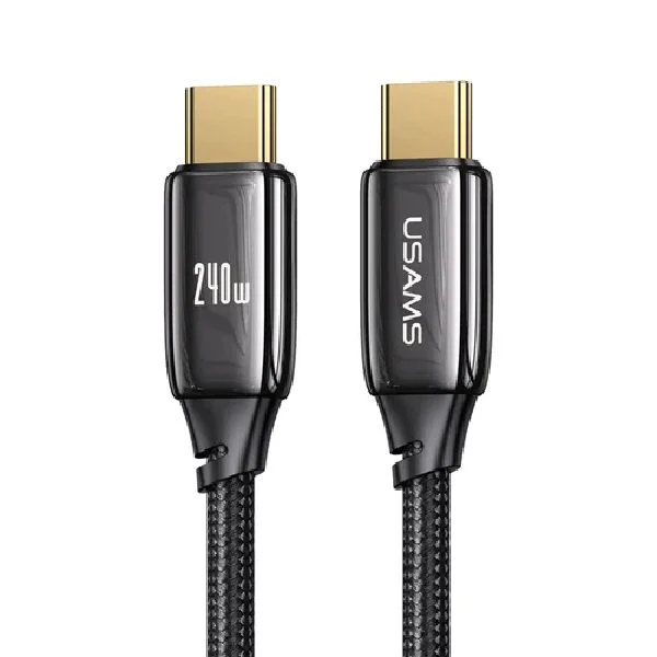 USAMS US-SJ581 U82 2Meter Zinc Alloy Type C to Type C Data Cable 