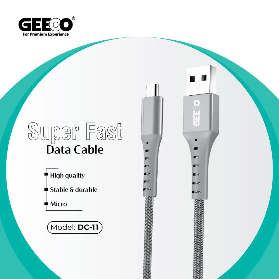 Geeoo DC-11 3A Micro USB Short Cable 30cm