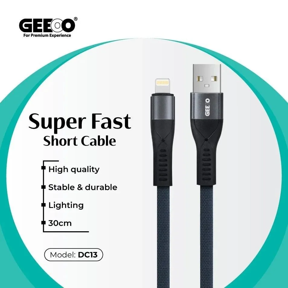 Geeoo DC13 3A iPhone Lightning Short Cable ? 30cm
