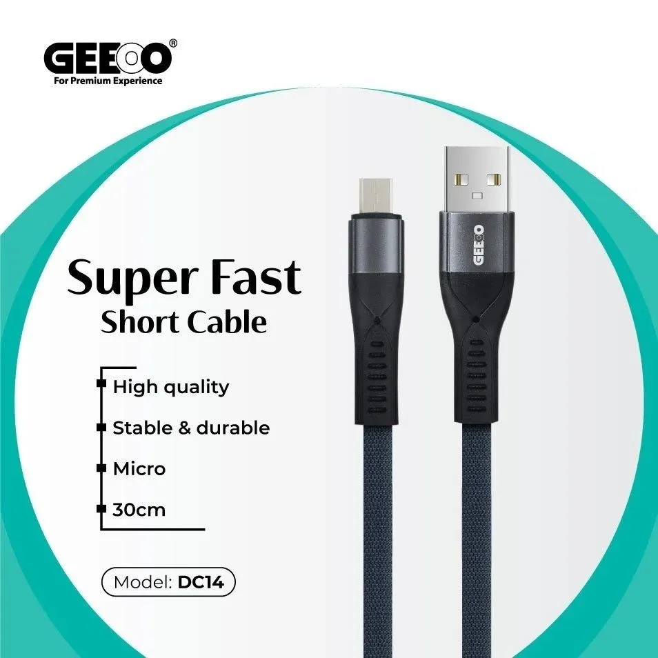 Geeoo DC14 3A Micro USB Short Cable ? 30cm