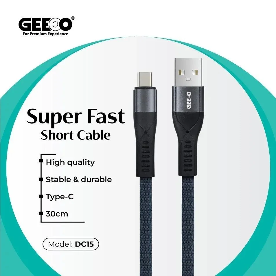 Geeoo DC-15 3A Type-C Short Cable ? 30cm
