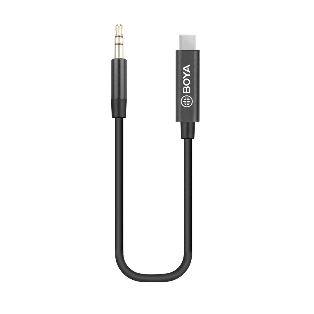 Boya BY-K2 3.5mm TRS (Male) to Type-C (Male) Audio Adapter